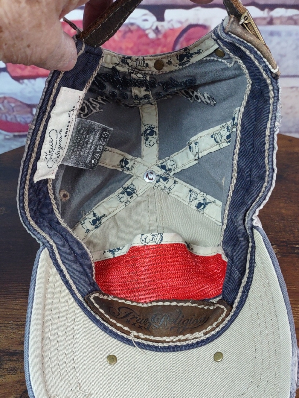 True Religion Vintage Distressed "Horseshoe" Baseball Cap - Picture 7 of 13